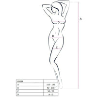 Thumbnail for Bodystocking Sexy a Rete Crothless Aperto Passion Bianca