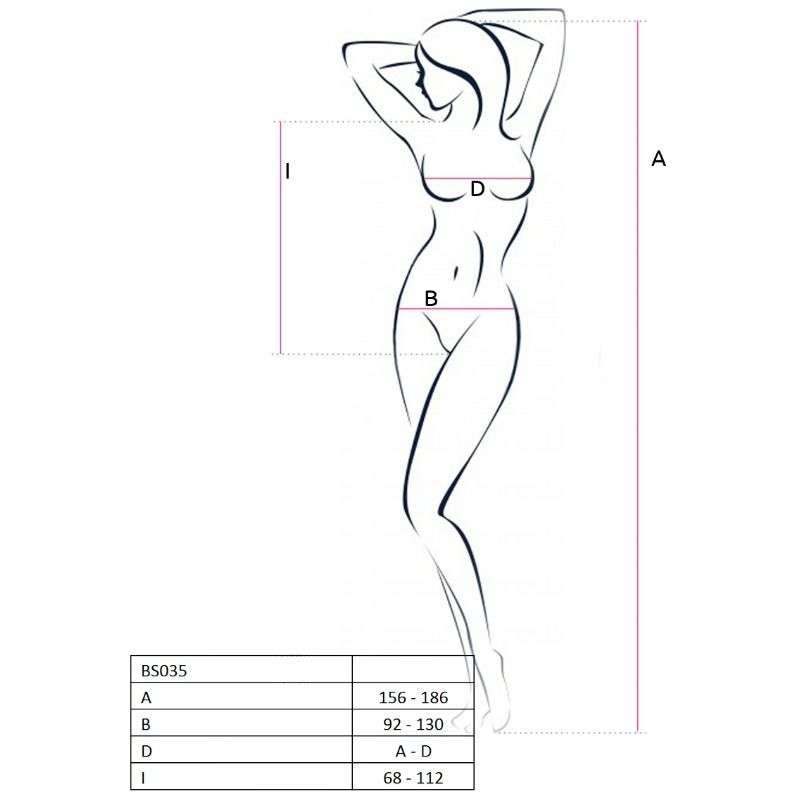 Bodystocking a Rete Crothless Aperto Passion Nero Seduzione Unica