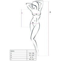 Thumbnail for Bodystocking a Rete Crothless Aperto Passion Nero Seduzione Unica