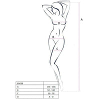 Thumbnail for Bodystocking a Rete Sexy con Crothless Aperto Passion Nero Taglia Unica