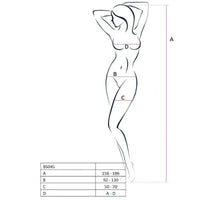 Thumbnail for Bodystocking a Rete Passion Sexy Crothless Aperto Nero Taglia Unica