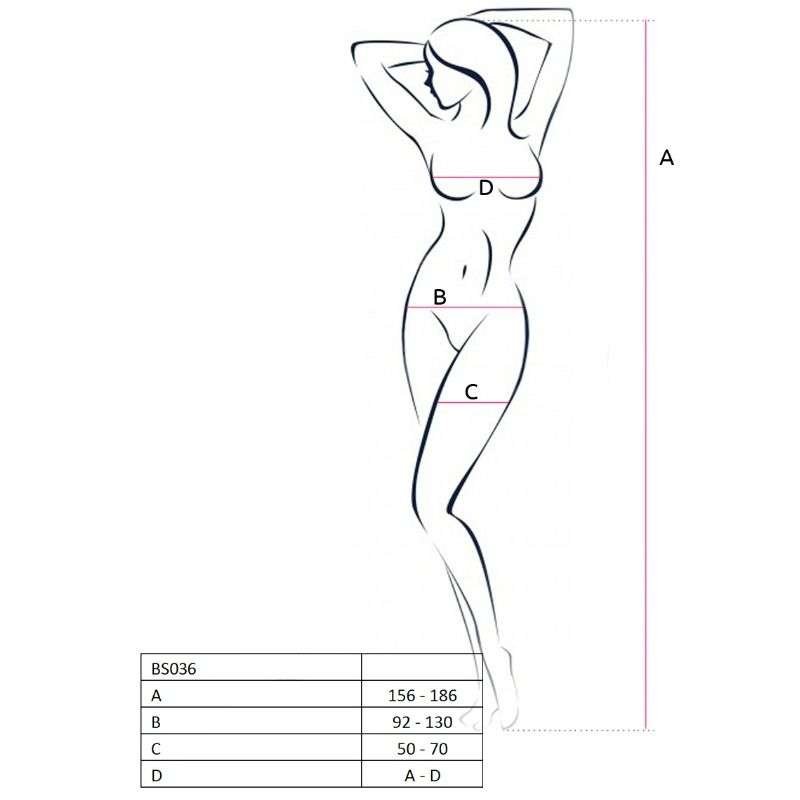 Bodystocking a Rete Crothless Aperto Passion Bianca Sexy e Elegante