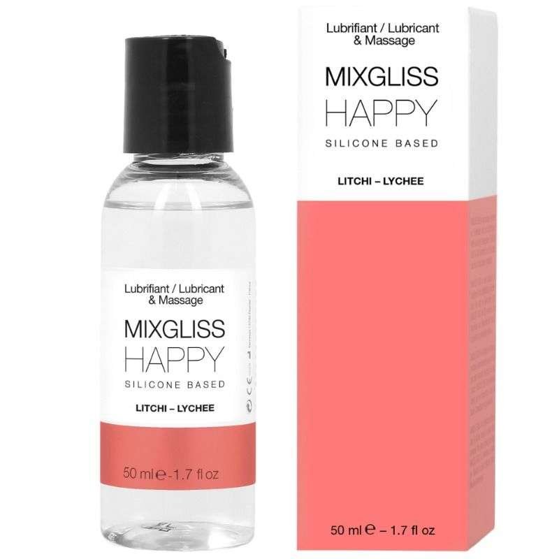 Lubrificante Silicone Mixgliss Happy con Aroma Litchi - 50 ml