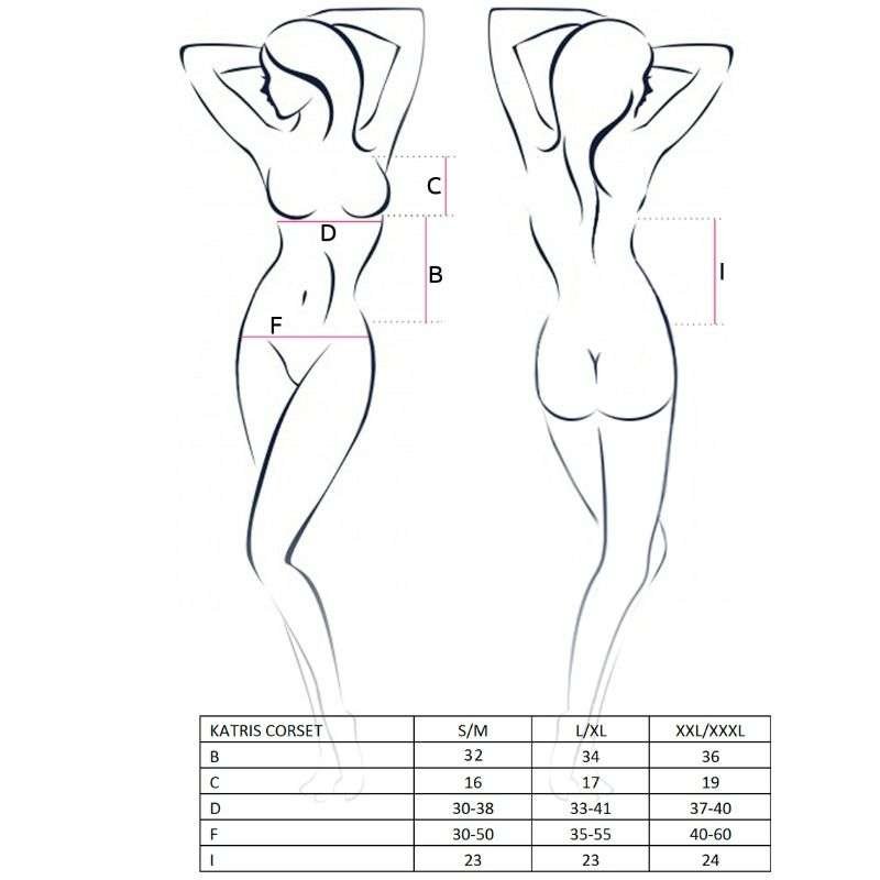 Lingerie Katriss Passion Corset Nero con Perizoma Inclusa