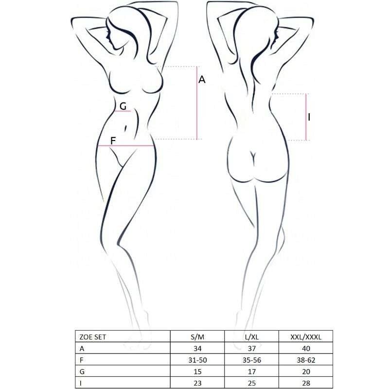 Lingerie Zoe Passion Nero: Set Seducente Top e Perizoma Elegante