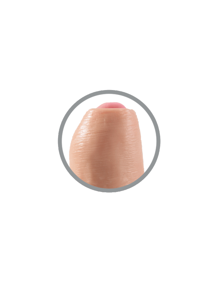 Dildo Realistico Uncut con Prepuzio Mobile e Base a Ventosa