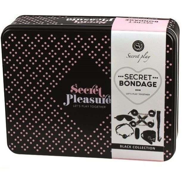 Set Bondage in Pelle Sintetica Nero per Principianti ed Esperti