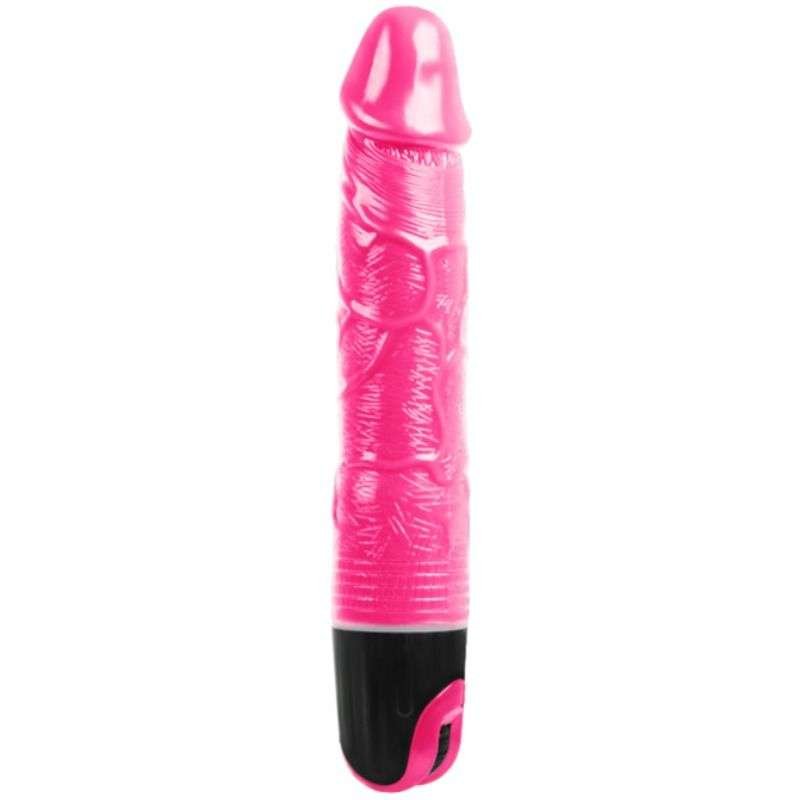 Dildo Glitterato Rosa con Vibrazioni Potenti e Multi-Velocità