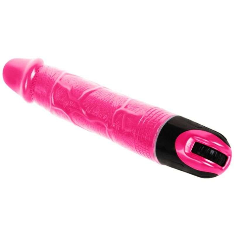 Dildo Glitterato Rosa con Vibrazioni Potenti e Multi-Velocità