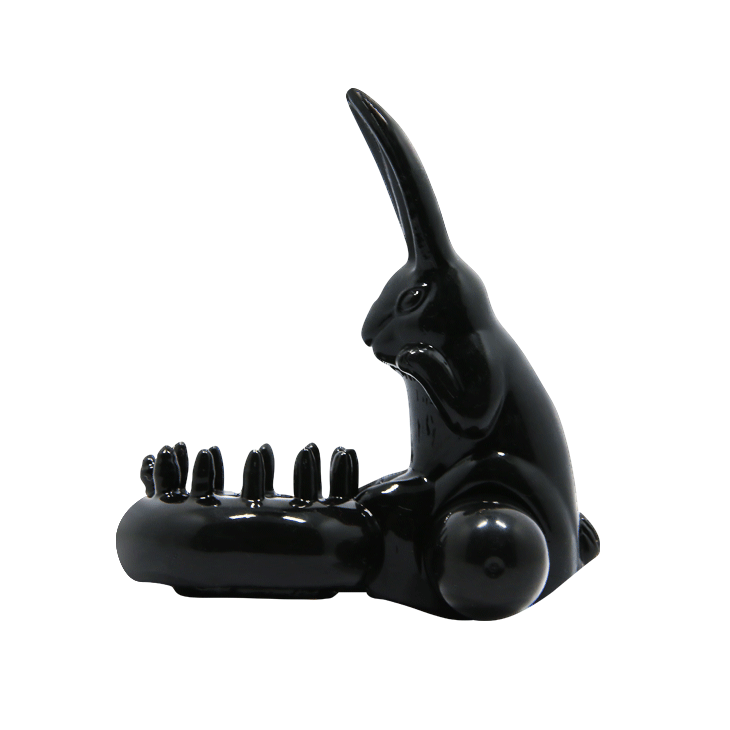 Anello Vibrante in Silicone con Stimolatore Clitorideo Nero