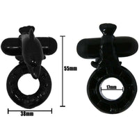Thumbnail for Anello Vibrante in Silicone con Stimolatore Clitoride Nero