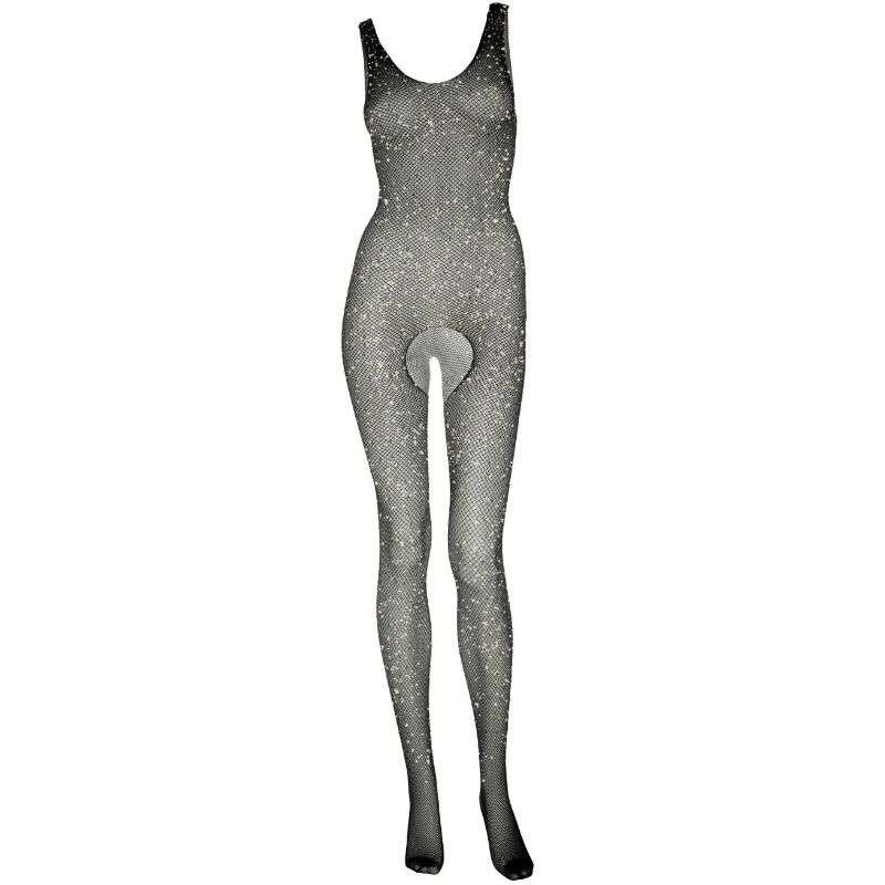 Bodystocking a Rete e Strass Aperto al Cavallo Leg Avenue Seduzione Elegante