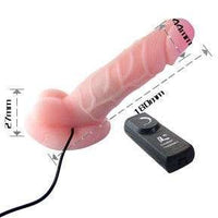 Thumbnail for Vibratore realistico con telecomando e rotazione, pelle naturale