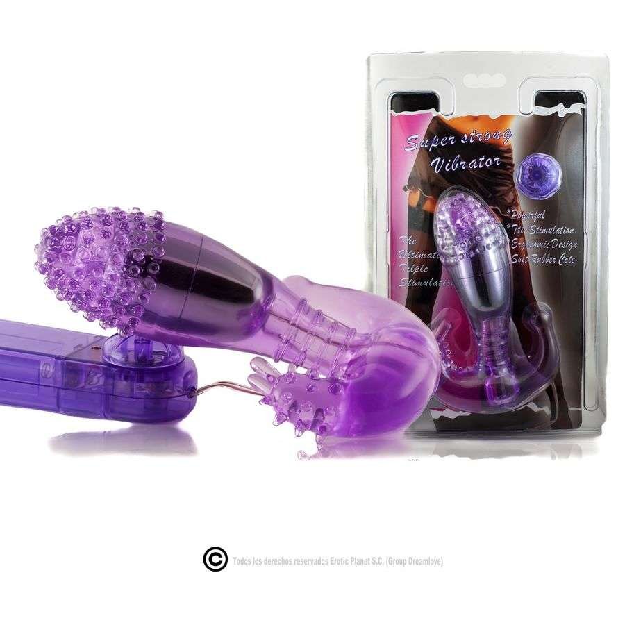 Stimolatore Anale Piccolo con Vibrazione e Rilievi Stimolanti Viola
