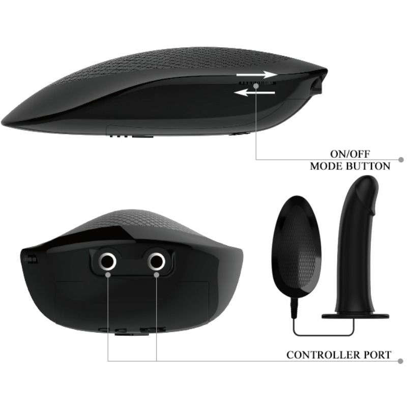 Vibratore Strap-On Venato con Vibrazione Potente e Regolabile
