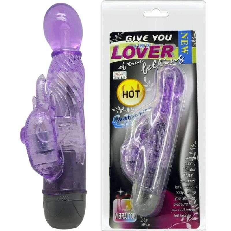 Vibratore coniglio con doppio motore, stimolazione intensa e 10 vibrazioni