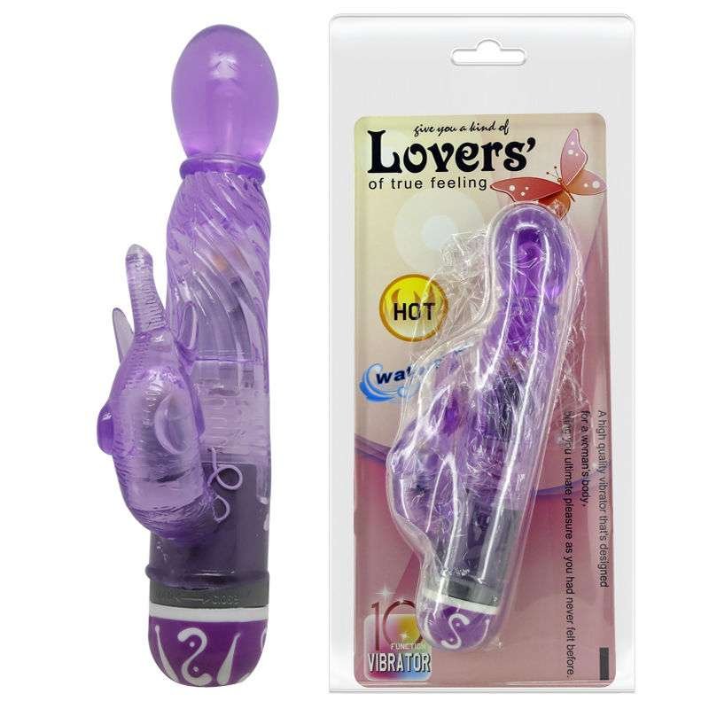 Vibratore Jelly Rabbit Viola con 10 Modalità di Vibrazione Potenti
