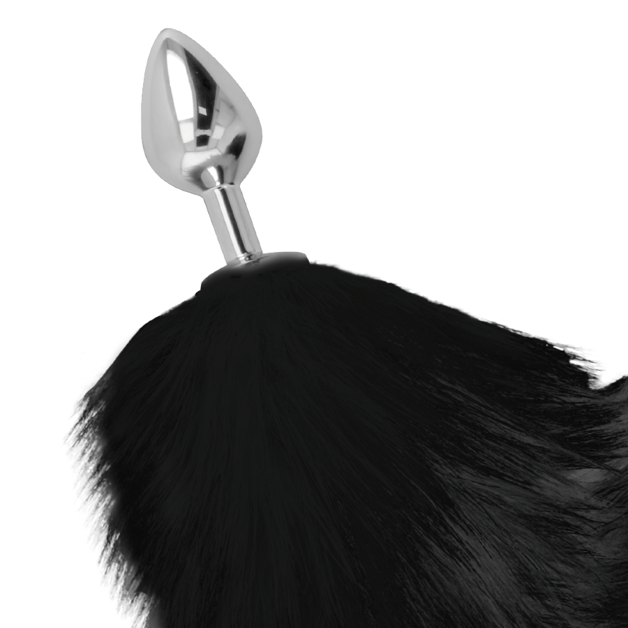 Plug anale stimolante con coda pelosa, riscaldabile e visivo