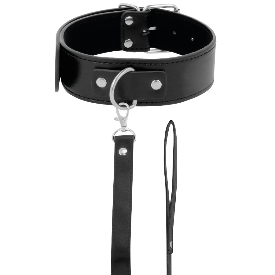 Collare di postura imbottito con guinzaglio in PVC e metallo