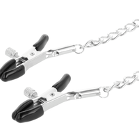 Thumbnail for Collana bondage con morsetti regolabili e catena in argento