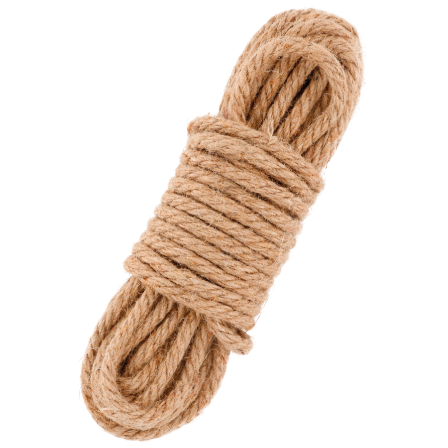 Corda bondage nera in cotone 5 m per giochi BDSM e dominazione