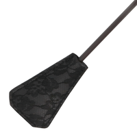Thumbnail for Frustino bifacciale con piume stimolatore nero 56 cm BDSM ed erotismo