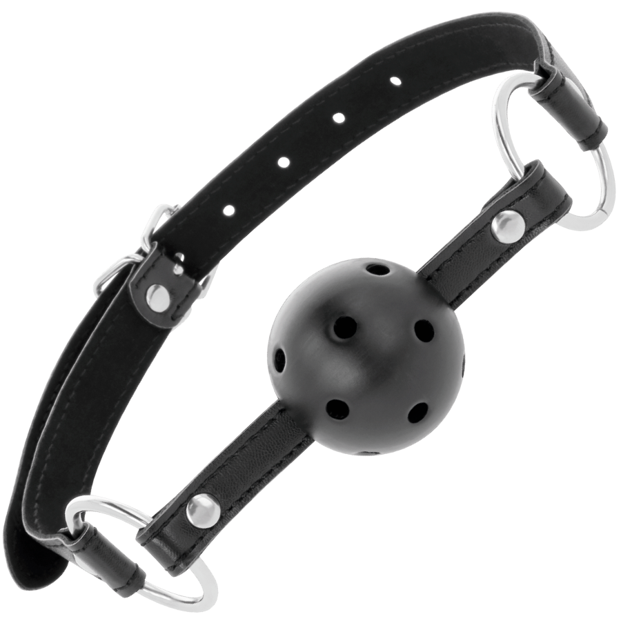 Bavaglio in Pelle Regolabile per BDSM e Feticismo, Elegante e Impermeabile