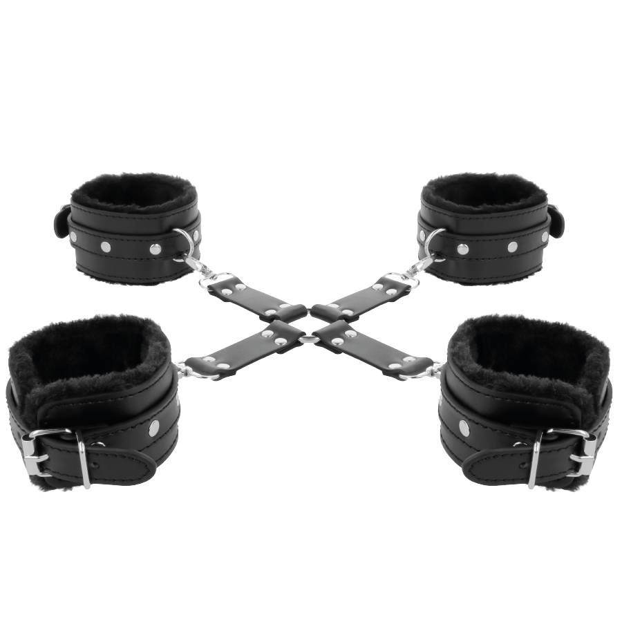 Manette BDSM in Pelle di Qualità con Cinturini Regolabili