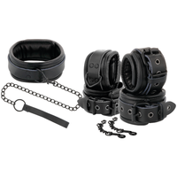 Thumbnail for Set di Collare, Manette e Guinzaglio in Pelle Resistente per BDSM