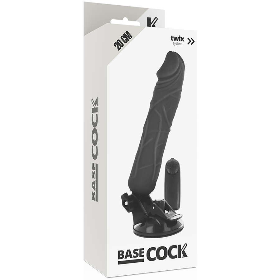 Dildo Vibrante Realistico BASECOCK con Telecomando e Base a Ventosa