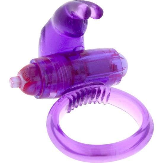 Anello Fallico Vibrante con Stimolatore Clitoride Viola