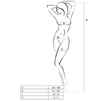 Thumbnail for Bodystocking Rete Rosso Aperto Passion BS056 per Donne Seducenti