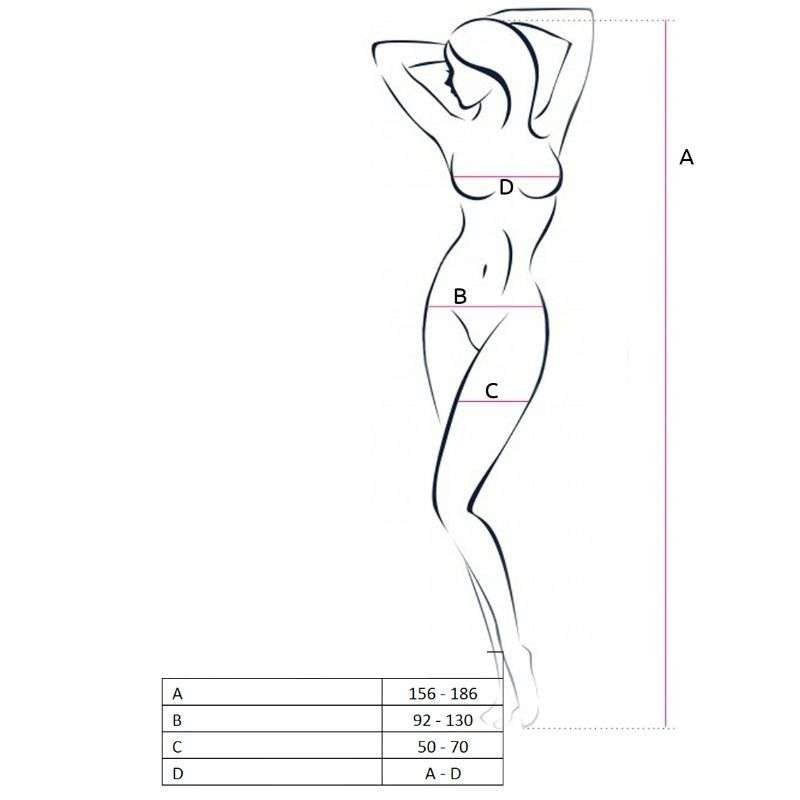 Bodystocking Sexy a Rete Bianca Passion Crothless Aperto