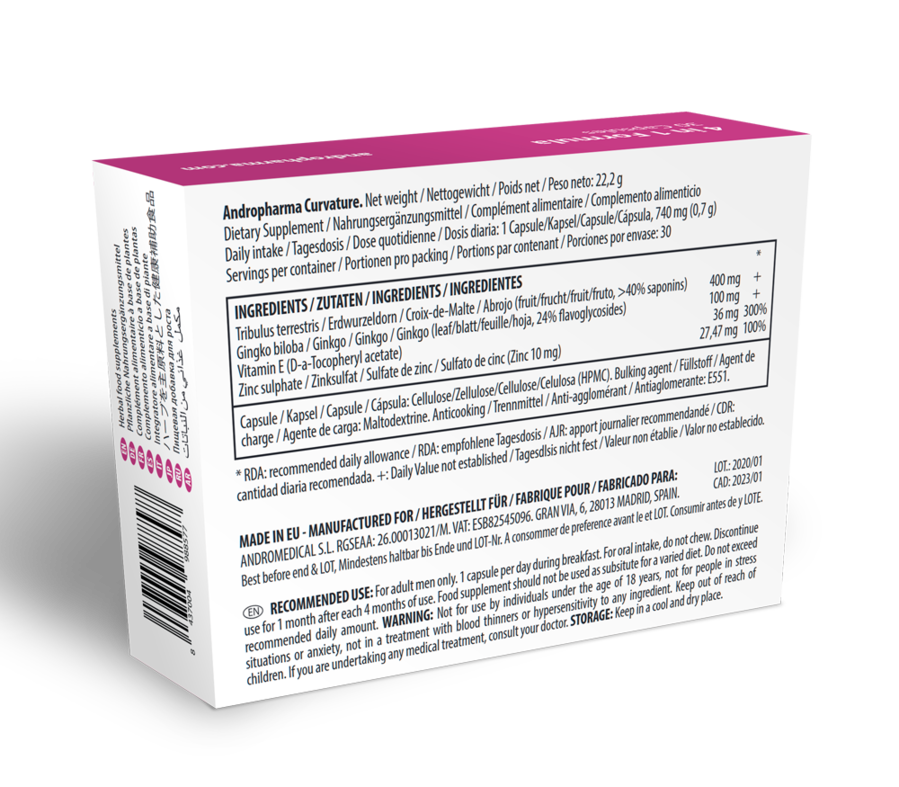 Integratore Penis Curvature Supporto Naturale – 30 Capsule Efficaci