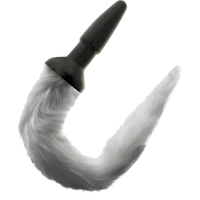 Thumbnail for Coda anale stimolante in silicone con coda pelosa – Sensualità e adrenalina