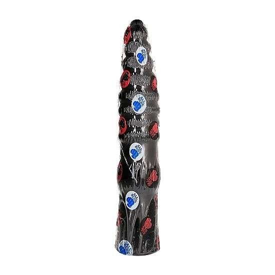 Dildo All Black Lunghezza Scanalata 33 cm – Giocattolo Intimo Elegante
