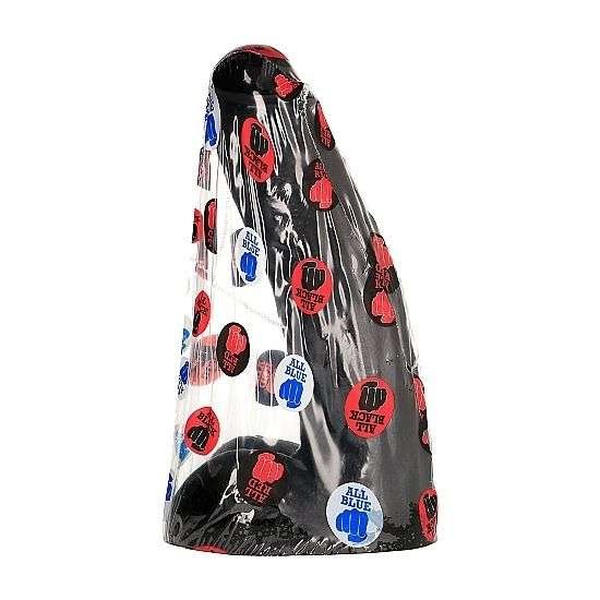 Dildo All Black Venato Morbido e Flessibile per Piacere Duale