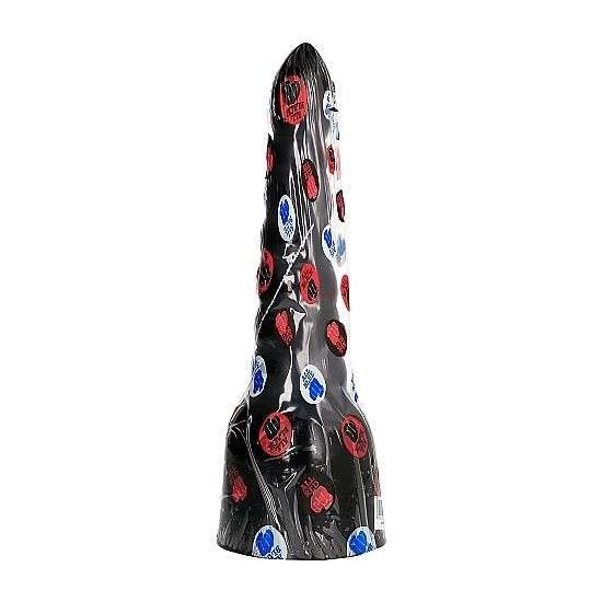 Dildo All Black con Scanali Stimolanti – Grande Dimensione e Materiale Sicuro
