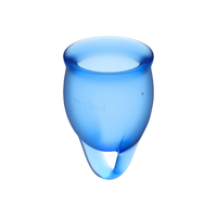 Thumbnail for Coppette Mestruali Satisfyer Blu 15+20 ml – Sostenibilità e Comfort