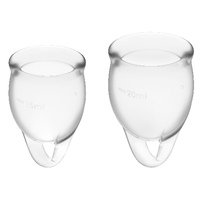 Thumbnail for Coppette Mestruali Satisfyer Set 2 Pezzi Silicone Medico 15-20 ml