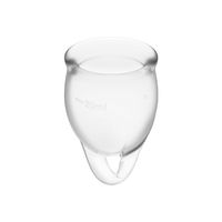 Thumbnail for Coppette Mestruali Satisfyer Set 2 Pezzi Silicone Medico 15-20 ml