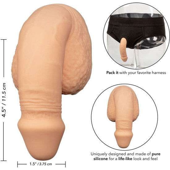 Penis in Silicone Realistico Impermeabile 13 x3,75 cm con Base Sicura