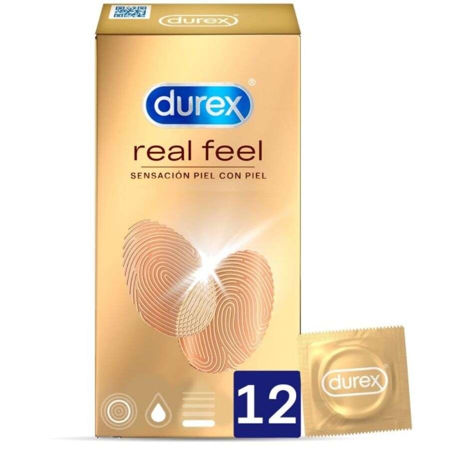 Preservativi Real Feel senza lattice per sensazioni naturali 12 pz