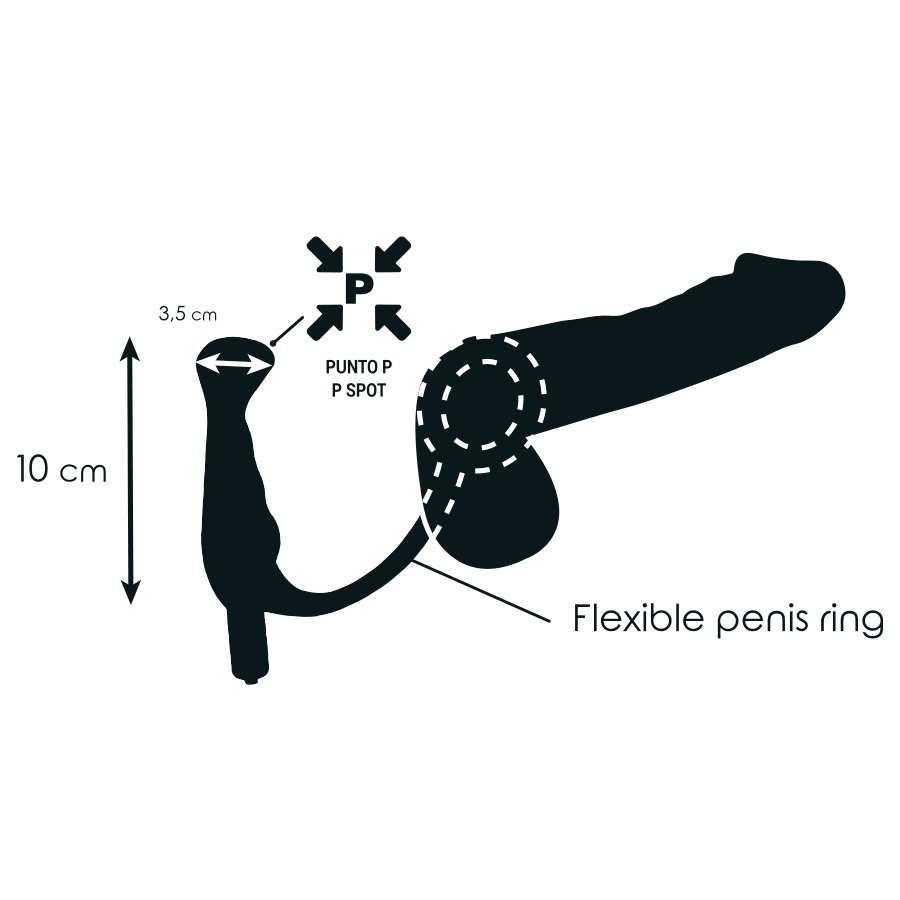 Massaggiatore anale uomo con stimolatore del punto G e silicone medicale