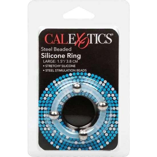 Anello in silicone con perle in acciaio per erezioni più forti e stimolazione