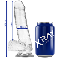Thumbnail for Dildo Trasparente Realistico X Ray Clear con Asse Flessibile e Vene