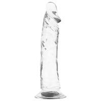 Thumbnail for Dildo trasparente realistico con base ventosa e design flessibile