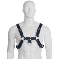 Thumbnail for Imbracatura Pettorale in Pelle Nera con Anelli D per Bondage Esotico