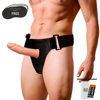 Thumbnail for Imbracatura cava naturale con vibratore regolabile per uomini e coppie