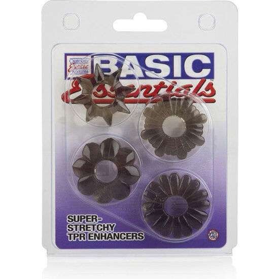 Set di 4 Anelli TPR Elastici per Maggiore Erezione e Stimolazione